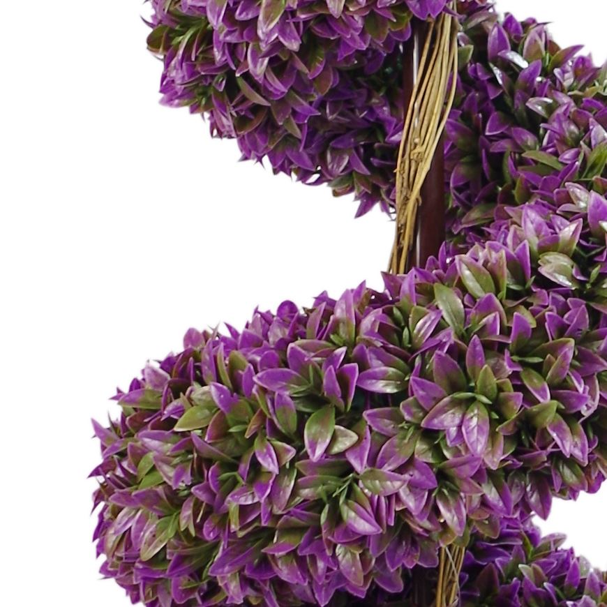 90cm Purple Artificial Spiral Topiary with Planter