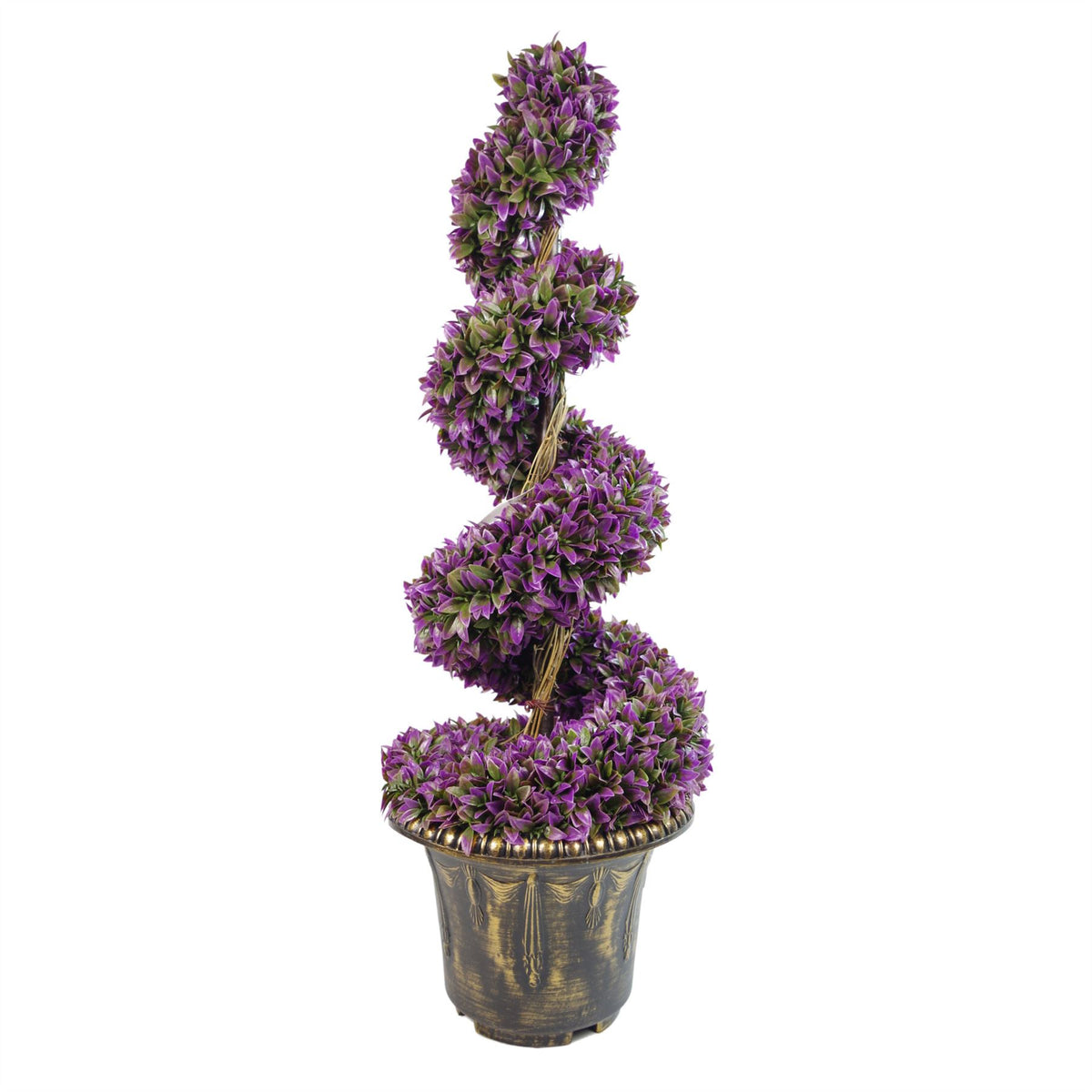 90cm Purple Artificial Spiral Topiary with Planter