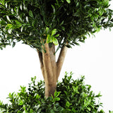Pair of 120cm Artificial Buxus Triple Ball Topiary Trees – UV Resistant Outdoor Plants for Doorways & Patios