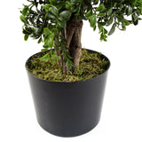 Pair of 120cm Artificial Spiral Buxus Topiary Trees – UV Resistant Outdoor Plants for Entrances & Patios