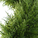 Leaf 120cm Pair of Artificial Spiral Cypress Topiary Trees – Dense Foliage in Weighted Plastic Pots