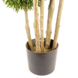 Leaf 120cm UV-Resistant Artificial Ball Topiary Trees, Pair – Outdoor Front Door Plants