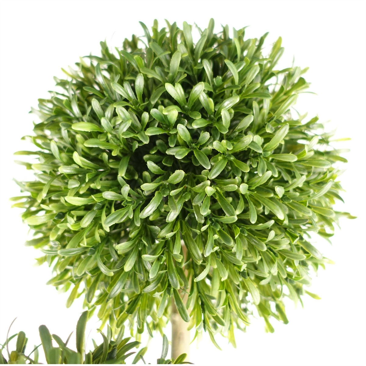 Leaf 120cm UV-Resistant Artificial Ball Topiary Trees, Pair – Outdoor Front Door Plants