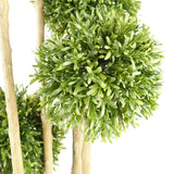 Leaf 120cm UV-Resistant Artificial Ball Topiary Trees, Pair – Outdoor Front Door Plants