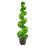 120cm Purple Artificial Spiral Topiary with Planter
