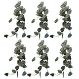 6 x 120cm Artificial Hanging Trailing Plant Alocasia Dragon Scale Dark
