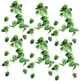 6 x 120cm Artificial Hanging Trailing Plant Alocasia Dragon Scale Green