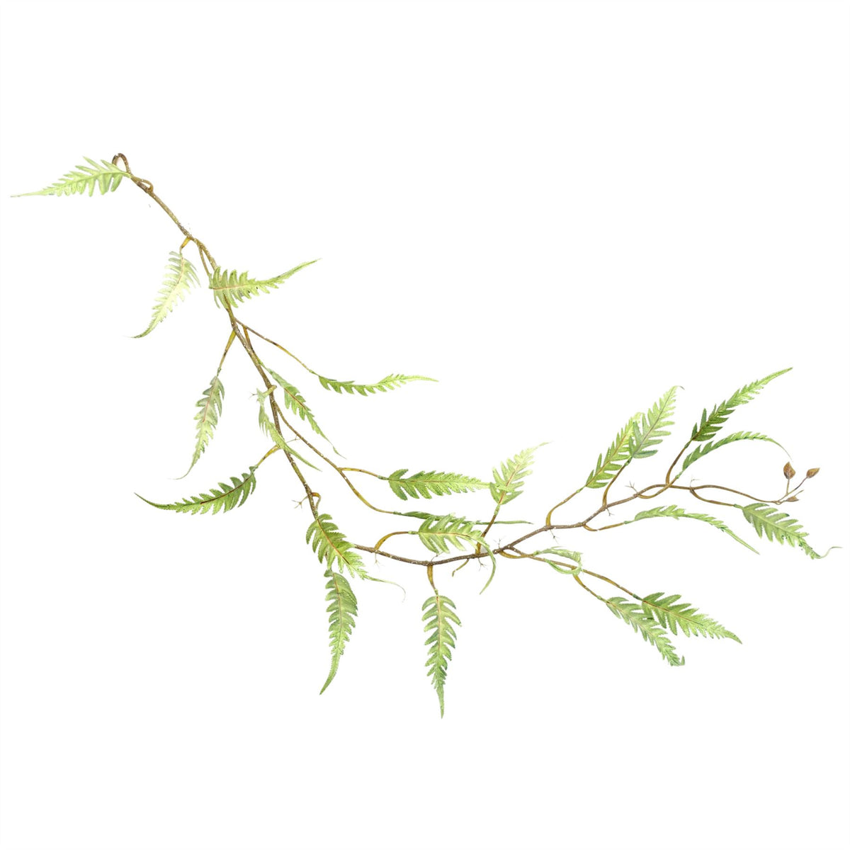 6 x 125cm Artificial Hanging Trailing Fern Plant