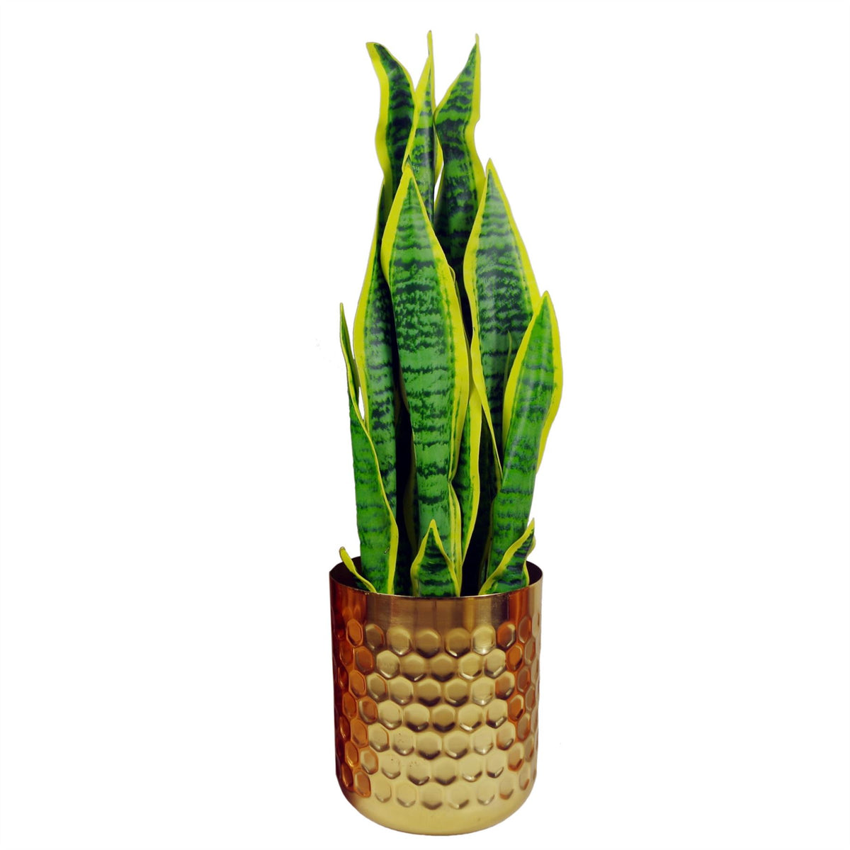 Honeycomb Metal Planter – Gold – 18cm x 15.5cm