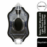 Swiss Tech Micro-Light Touch Screen Cleaner with LED Flashlight and Microfibre Pad – Keychain Size