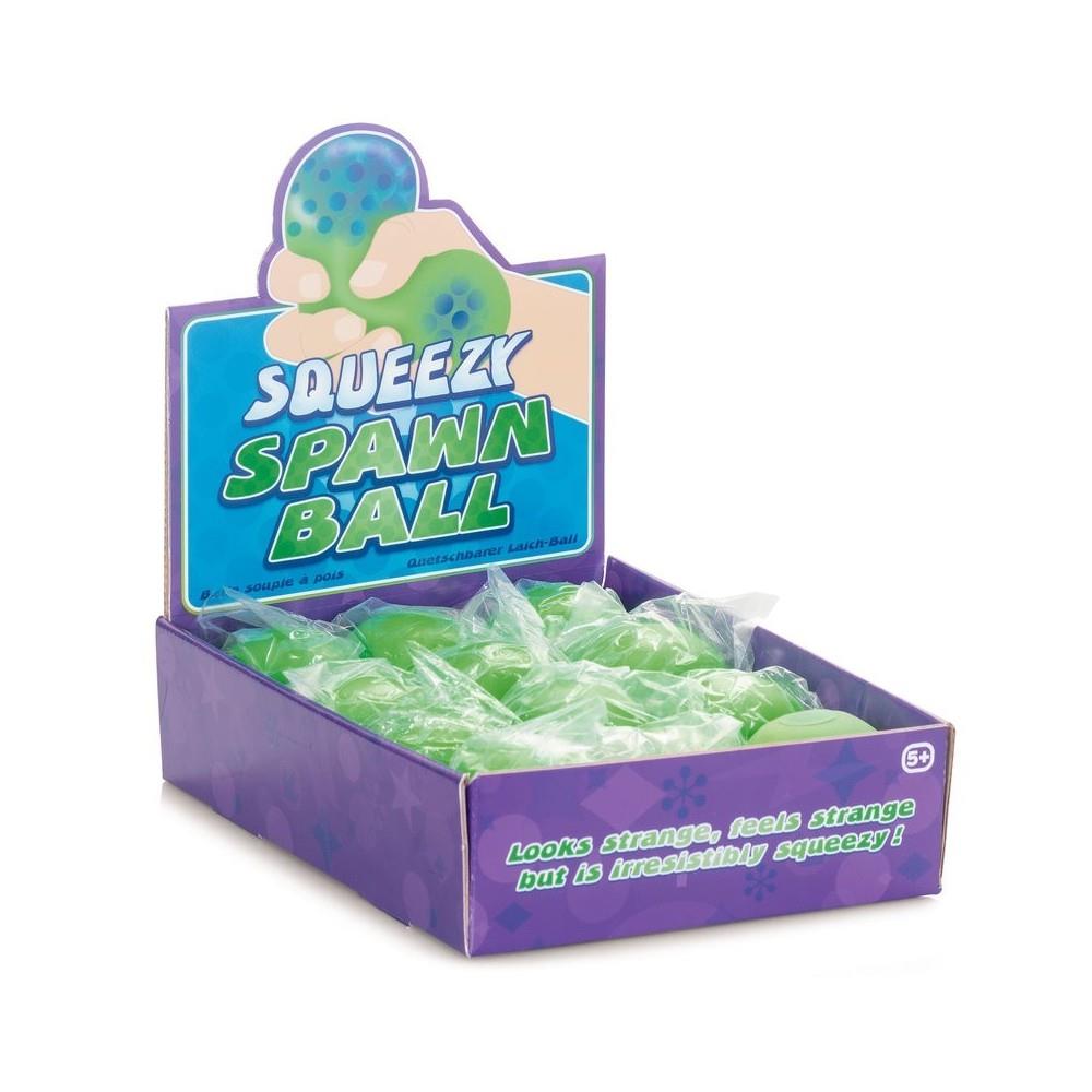 Tobar Squeezy Spawn Ball – Stretchy Squeeze Toy with Green Liquid and Hidden Beads, 6cm, Pack of 1
