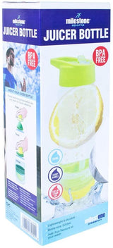 Milestone Juice Twist Water Bottle, 700ml – BPA Free Fruit Infuser with Retracting Spout, Lime
