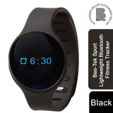 Bas-Tek Sport Bluetooth Fitness Tracker – Lightweight Activity Watch with Sleep Monitor & Call Alerts, Black