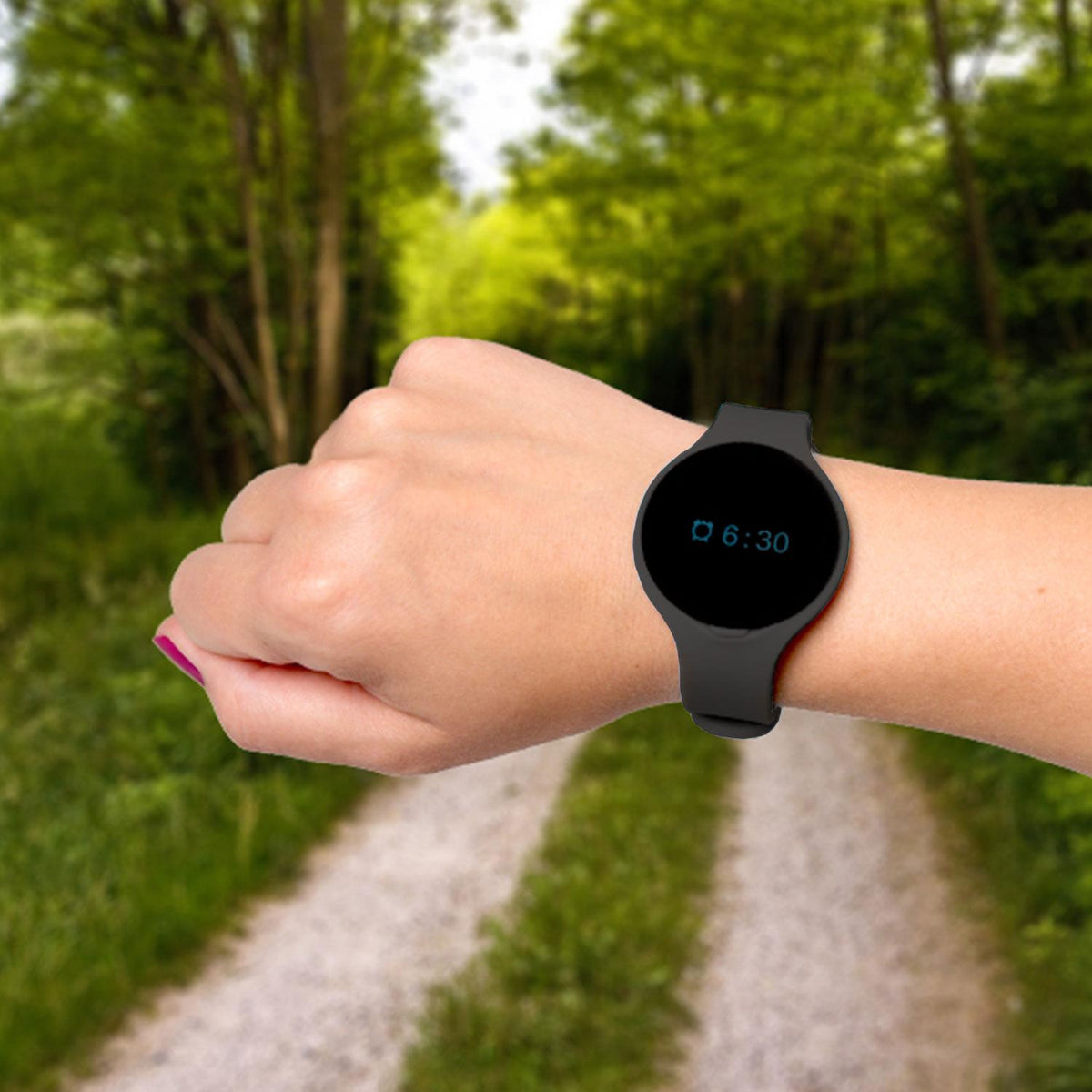 Bas-Tek Sport Bluetooth Fitness Tracker – Lightweight Activity Watch with Sleep Monitor & Call Alerts, Black