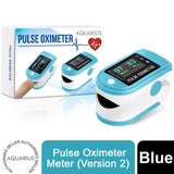 Aquarius Finger Pulse Oximeter V2 with SpO2 & Heart Rate Readings, Lanyard & Case – FDA Approved, Blue