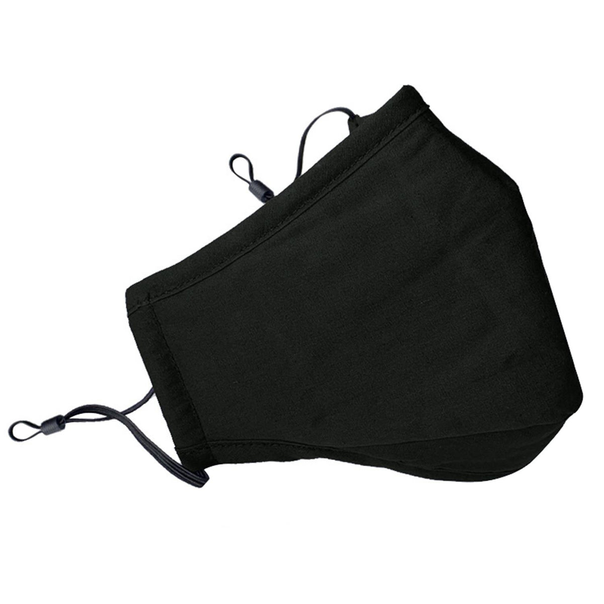 Termin8 Triple Layer Reusable Cotton Face Mask with Filter Pocket and Nose Clip – Machine Washable, Black