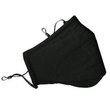 Termin8 Triple Layer Reusable Cotton Face Mask with Filter Pocket and Nose Clip – Machine Washable, Black