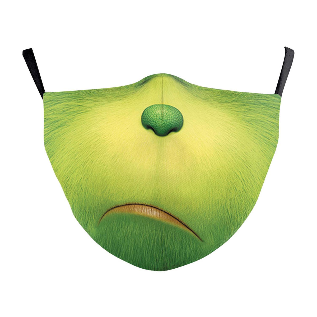 Termin8 Adult Washable Face Mask with Replaceable Activated Charcoal Filter Slot – Reusable, The Grinch Design