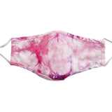 Termin8 Adult Tie-Dye Three Layer Face Mask – Lightweight, Reusable, Hand-Dyed, Pink