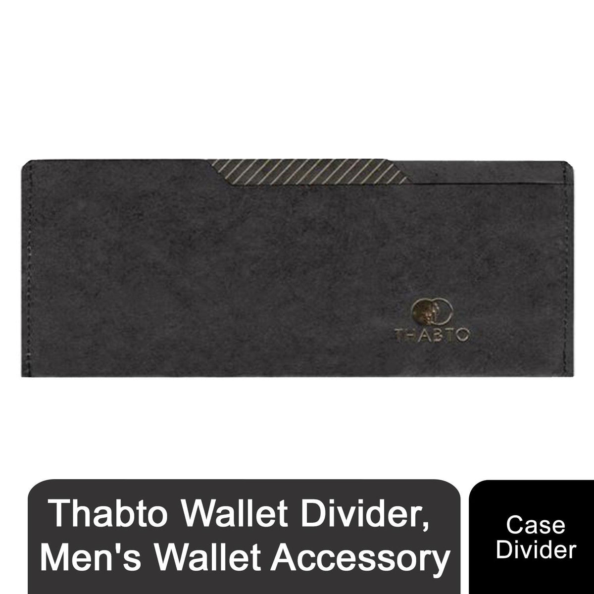Thabto Wallet Divider Insert – Turns One Wallet Pocket into Four, Ultra-Thin Tyvek, Black and Gold