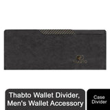 Thabto Wallet Divider Insert – Turns One Wallet Pocket into Four, Ultra-Thin Tyvek, Black and Gold