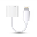 FX 2-in-1 Phone Audio Adapter for Phone 7, 7 Plus, 8, 8 Plus, X and XR – Listen and Charge, White