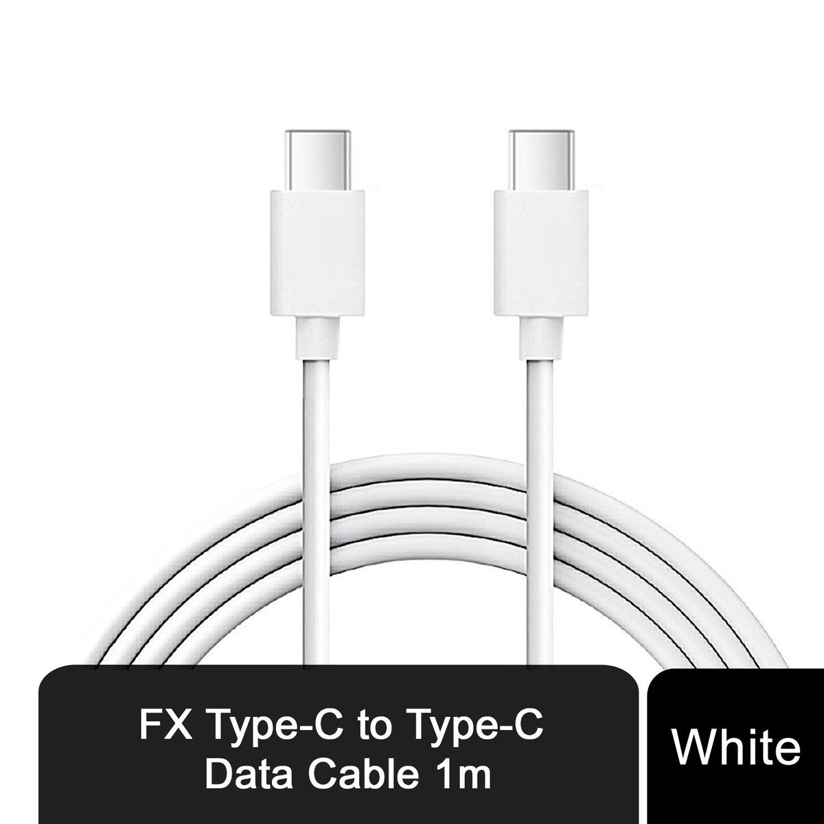 FX Braided USB-C to USB-C Data Cable, 1m – Sync and Fast Charge Android Devices and Laptops