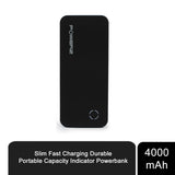 Aquarius Slim Fast Charging Power Bank 4000mAh with Capacity Indicator – Durable Portable Phone Charger