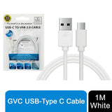 GVC USB to Type-C Cable 1m – Reversible Charging & Syncing Lead for Phone & Pad