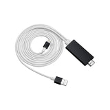 Aquarius Full HD HDMI Cable for 8-Pin Phone and Pad – 1080p Plug and Play TV Adapter, Black