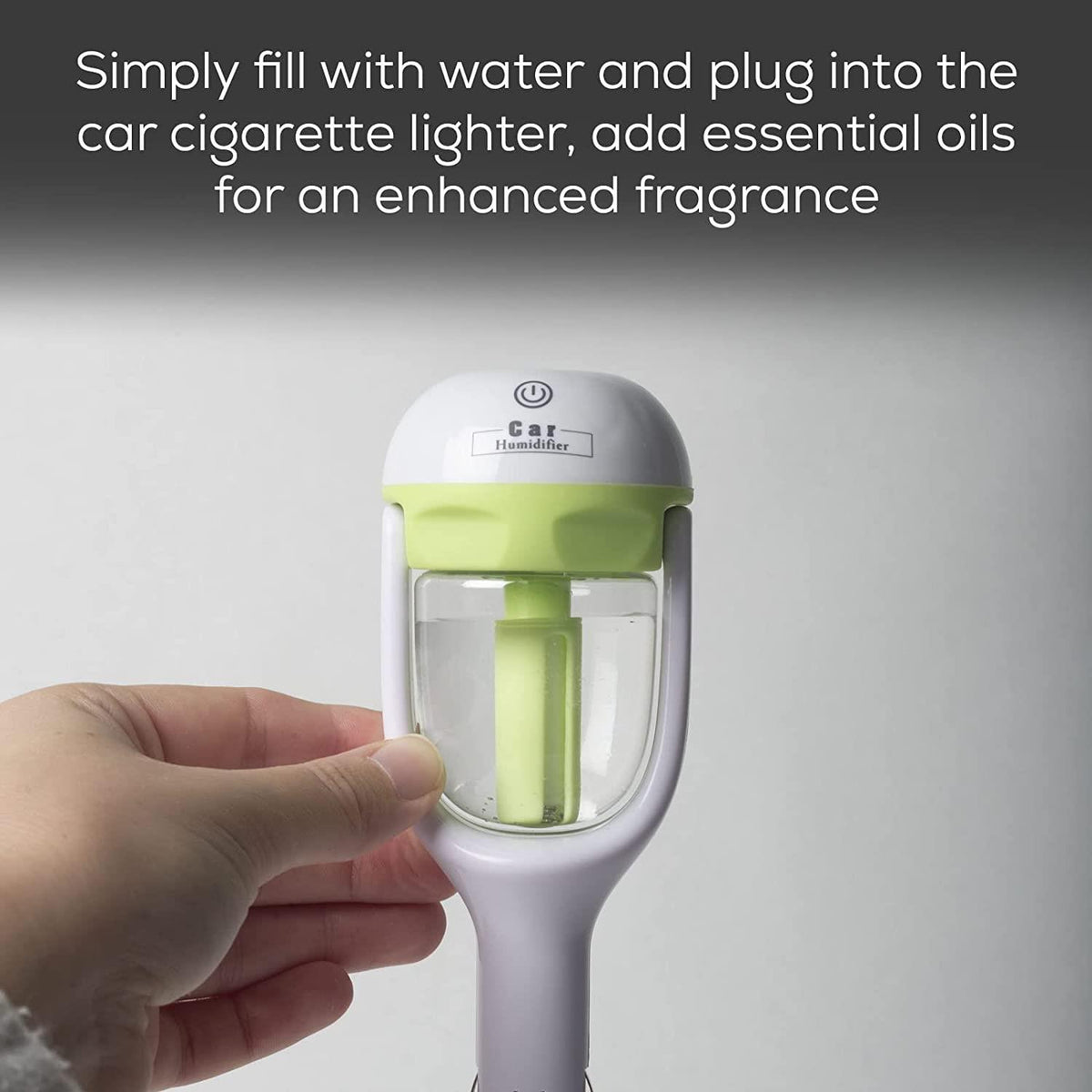 Aquarius Portable Car Humidifier and Aroma Diffuser, 25ml per Hour – Plug-In 12V Air Humidifier, Green