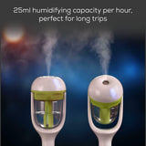 Aquarius Portable Car Humidifier and Aroma Diffuser, 25ml per Hour – Plug-In 12V Air Humidifier, Green