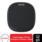 SanDisk iXpand Base for iPhone Charging and Backup, 32GB – Automatic Backup, 15W Fast Charging, Black