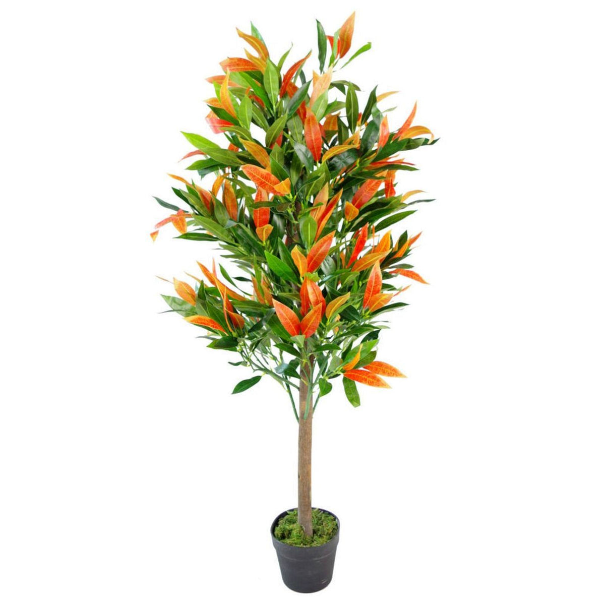 Leaf Design UK Artificial Red Robin Photinia Tree, 130cm, Red and Green