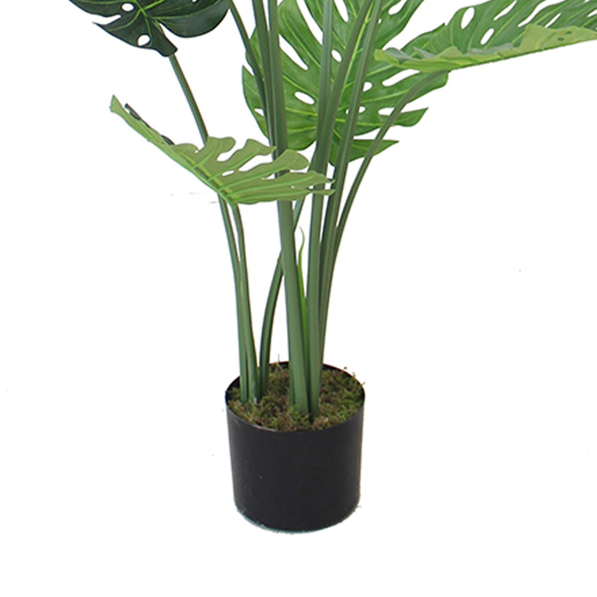 Leaf Design UK 120cm (4ft) Luxury Artificial Monstera Plant in Black Pot – Realistic Faux Houseplant