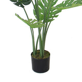 Leaf Design UK 120cm (4ft) Luxury Artificial Monstera Plant in Black Pot – Realistic Faux Houseplant
