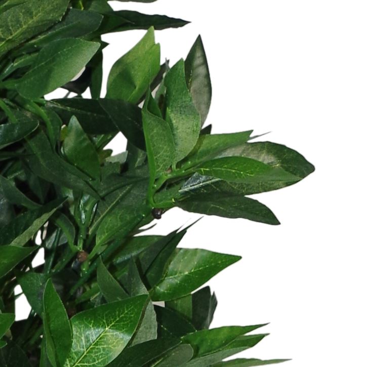 Leaf Design UK 120cm (4ft) Artificial Topiary Bay Tree Pyramid Cone – Extra Large Realistic Entrance Plant