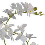 65cm Luxury Artificial Orchid – 3 Stems, Soft White