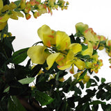 Leaf Design UK 120cm Premium Artificial Yellow Wisteria Tree with Natural Wood Trunk – Realistic Faux Tree
