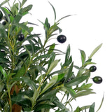 Leaf Design UK 65cm Luxury Artificial Olive Tree Bush with Wired Stems – Premium Range Faux Plant