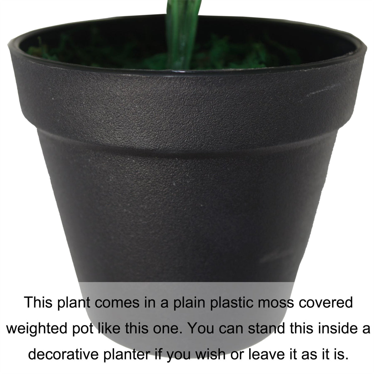Artificial Watermelon Leaf Plant in Black Pot – Ready Potted, Approx. 45cm Tall
