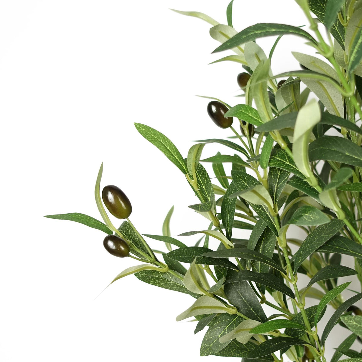 Artificial Olive Tree, 160cm with 1,296 Leaves & 72 Olives – Realistic Mediterranean Indoor Greenery