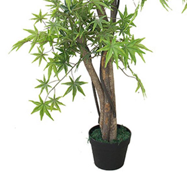 Leaf Design Artificial Japanese Maple Tree, 150cm – Evergreen Acer with Wired Stems, Weighted Pot