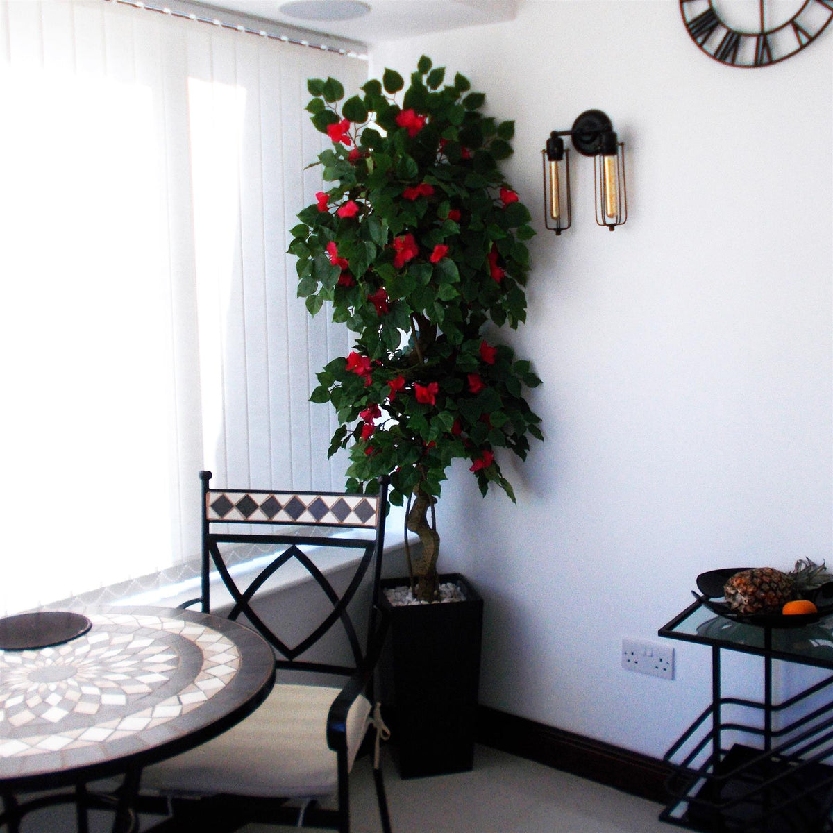 Leaf Design Artificial Japanese Bougainvillea Tree, 150cm – Silk Flowers & Twisted Trunk, Indoor Use
