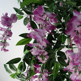 Leaf Design Artificial Light Pink Wisteria Tree, 150cm – Realistic Foliage, Wired Stems, Indoor Decor