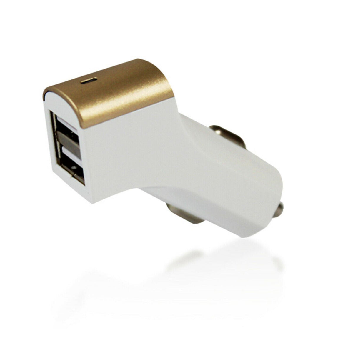FX Factory Powabud Twin USB Car Charger, 2.1A with Overload Protection – Dual Port In-Car Charging, Gold