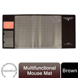 AQ Multifunctional Office Desk Mouse Mat with Calendar & Phone Holder – Eco-Friendly PVC+DS, Brown