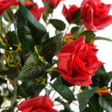 Leaf Artificial Red Rose Tree with Twisted Vine Trunk – 90cm (3ft)
