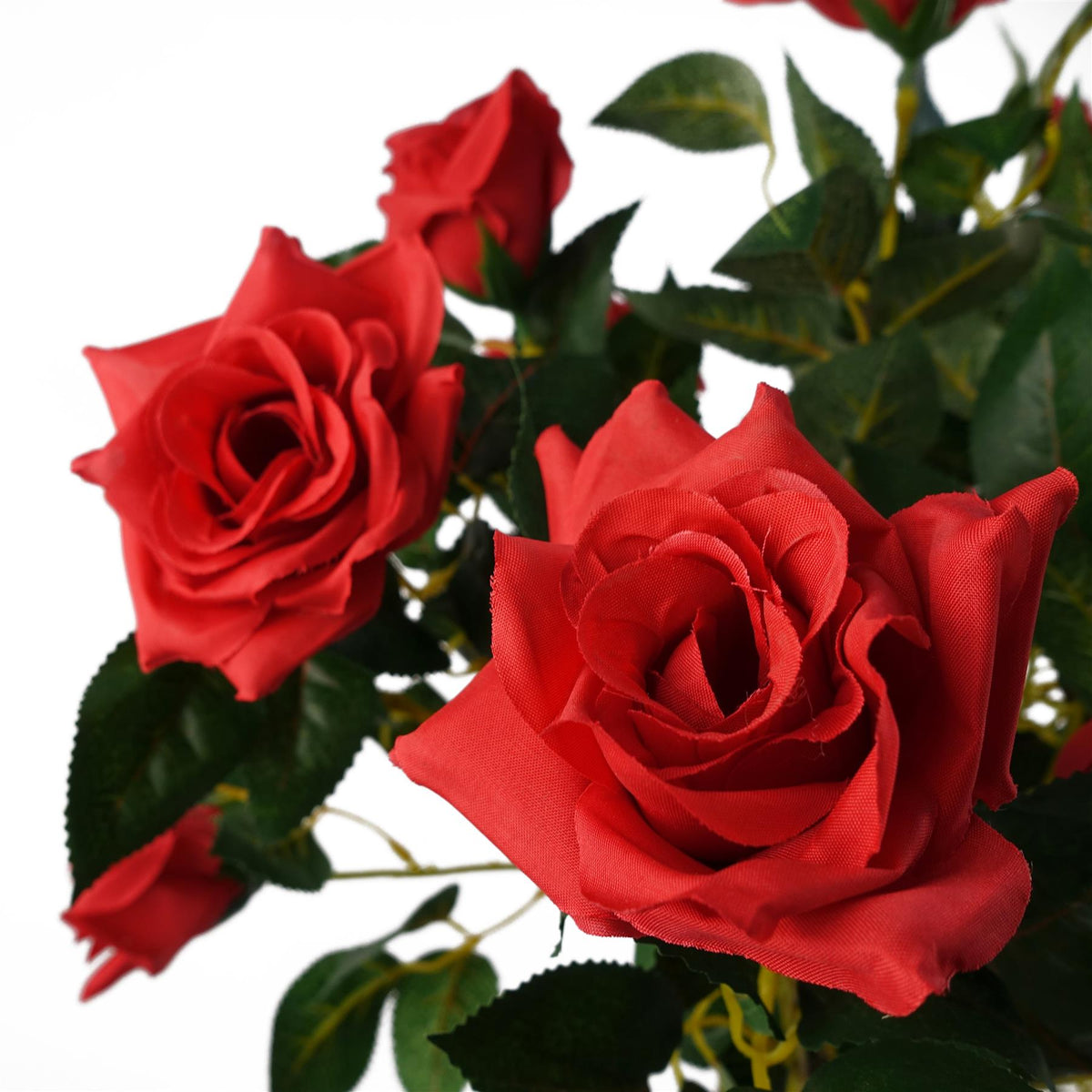 Leaf Artificial Red Rose Tree with Twisted Vine Trunk – 90cm (3ft)