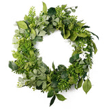 Leaf Large Artificial Fern Leaf Wreath, 50cm – Natural Woven Base, Door Decoration